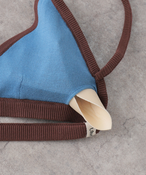 Spick & Span(スピックアンドスパン)の「Uhr / ウーア Rib Knit Bra 24SSUHR-KT388(ブラジャー・レディース・ブルー/ブラウン・FREE)」の8枚目の写真