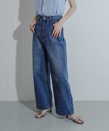 SENSE OF PLACE by URBAN RESEARCH | ラインストーンワイドデニム(デニムパンツ)