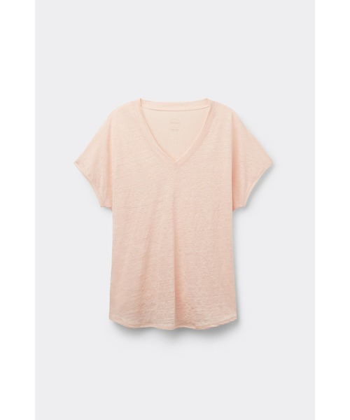 Intimissimi(インティミッシミ)の「The Pure Linen リネン Vネック ショートスリーブ Tシャツ(Tシャツ/カットソー・レディース・インディゴブルー/サンドベージュ/スカイブルー/ホワイト/カーキ/ピンクベージュ/モカ・M/S/L)」の17枚目の写真