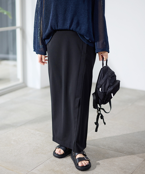 JOURNAL STANDARD（ジャーナルスタンダード）の「パーフェクトジャージーラップタイトスカート（スカート・レディース・チャコールグレー/ブラック・FREE）」の7枚目の写真