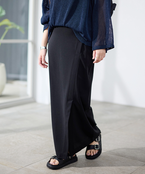 JOURNAL STANDARD（ジャーナルスタンダード）の「パーフェクトジャージーラップタイトスカート（スカート・レディース・チャコールグレー/ブラック・FREE）」の9枚目の写真