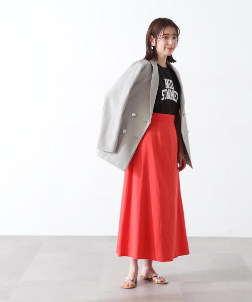 N.（N. Natural Beauty Basic）（エヌエヌナチュラルビューティーベーシック）の「◆カレッジロゴＴ（Tシャツ/カットソー・レディース・オフホワイト/チャコールグレー/モカ・MEDIUM）」の22枚目の写真