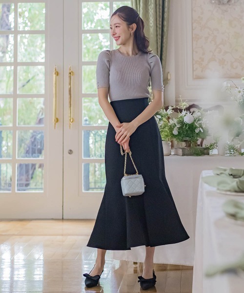 QUEENS COURT（クイーンズコート）の「ラメパフニット≪手洗い可能≫（ニット/セーター・レディース・ブルー/ピンク/ホワイト/ブラック/グレー・M）」の18枚目の写真
