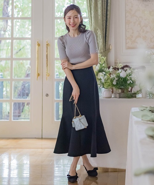 QUEENS COURT（クイーンズコート）の「ラメパフニット≪手洗い可能≫（ニット/セーター・レディース・ブルー/ピンク/ホワイト/ブラック/グレー・M）」の19枚目の写真