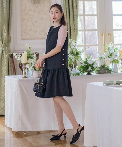 QUEENS COURT（クイーンズコート）の「ラメパフニット≪手洗い可能≫（ニット/セーター・レディース・ブルー/ピンク/ホワイト/ブラック/グレー・M）」の6枚目の写真
