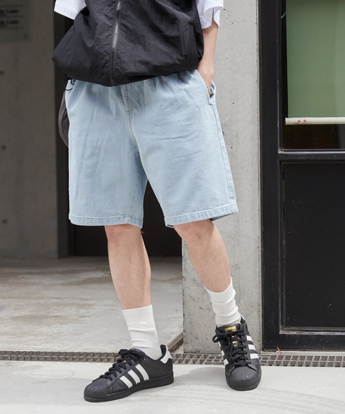 WEGO（ウィゴー）の「WEGO/リラックスイージーショーツ（チノパンツ・メンズ・ホワイト/ダークグレー/ライトインディゴブルー/オリーブ/ブラック/ベージュ/グレー系その他/レッド系その他/ブルー系その他・SMALL/MEDIUM/LARGE）」の7枚目の写真