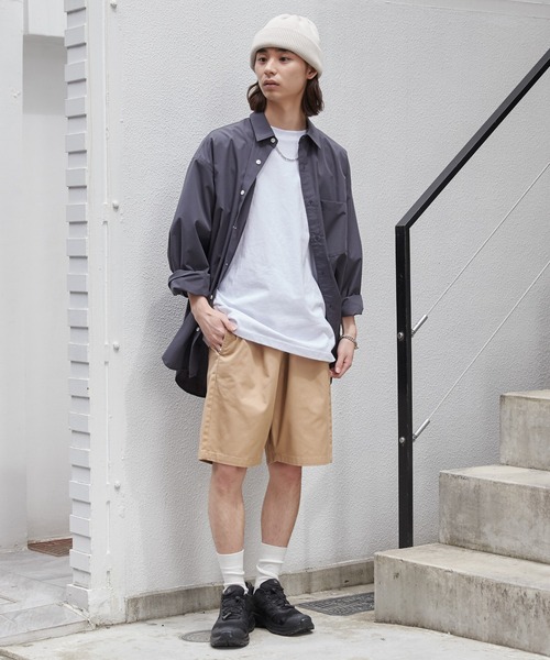 WEGO（ウィゴー）の「WEGO/リラックスイージーショーツ（チノパンツ・メンズ・ホワイト/ダークグレー/ライトインディゴブルー/オリーブ/ブラック/ベージュ/グレー系その他/レッド系その他/ブルー系その他・SMALL/MEDIUM/LARGE）」の15枚目の写真