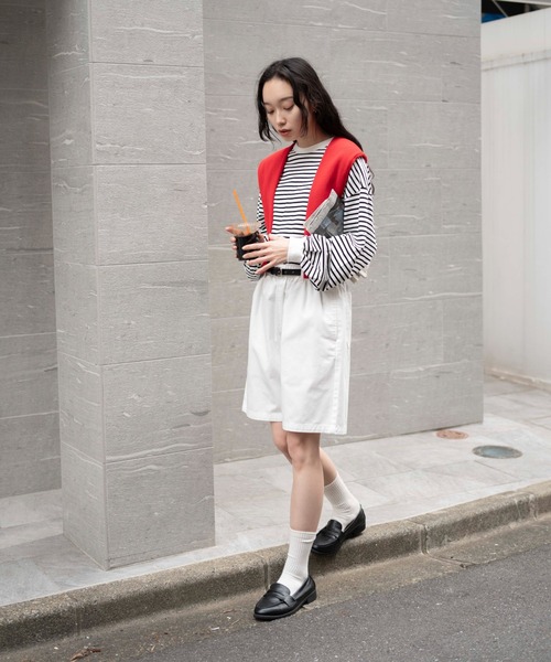 WEGO（ウィゴー）の「WEGO/リラックスイージーショーツ（チノパンツ・メンズ・ホワイト/ダークグレー/ライトインディゴブルー/オリーブ/ブラック/ベージュ/グレー系その他/レッド系その他/ブルー系その他・SMALL/MEDIUM/LARGE）」の22枚目の写真