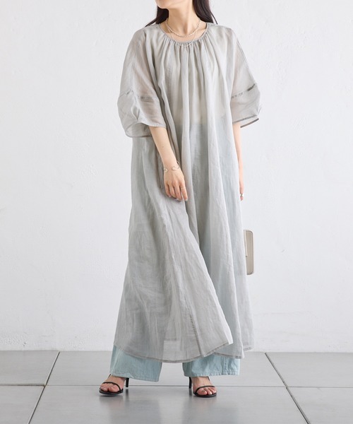 PUAL CE CIN（ピュアルセシン）の「ラミーワンピース（ワンピース・レディース・ブルー/ライトグレー/ブラック・FREE）」の5枚目の写真