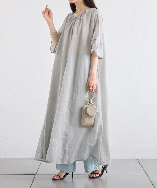 PUAL CE CIN（ピュアルセシン）の「ラミーワンピース（ワンピース・レディース・ブルー/ライトグレー/ブラック・FREE）」の6枚目の写真