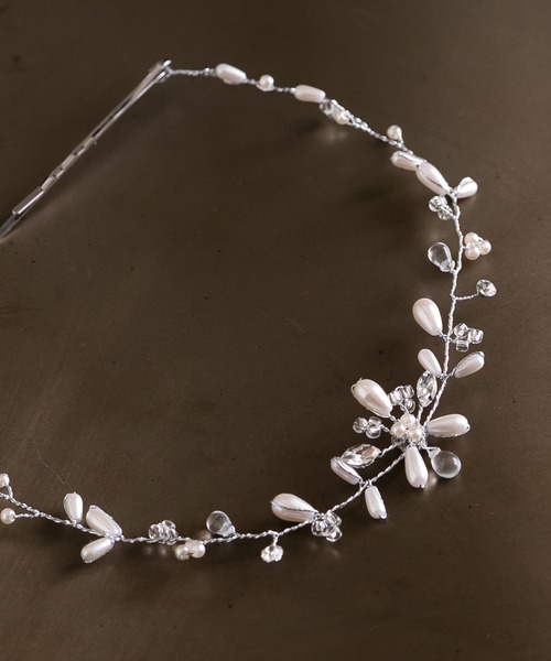 ロゴパールヘッドドレス　サックス ロゴパールヘッドドレス サックス