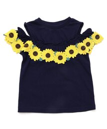 apres les cours | 【WEB限定】ひまわりレースオフショルTシャツ(Tシャツ/カットソー)