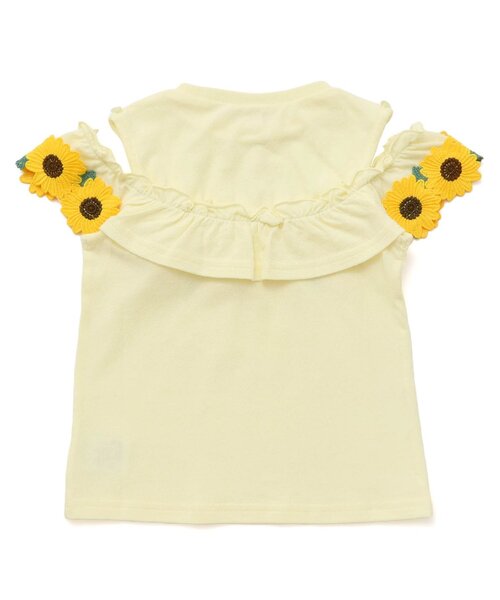 apres les cours(アプレレクール)の「【WEB限定】ひまわりレースオフショルTシャツ(Tシャツ/カットソー・キッズ・ネイビー/イエロー・80/90/100/110/120/130/140)」の7枚目の写真