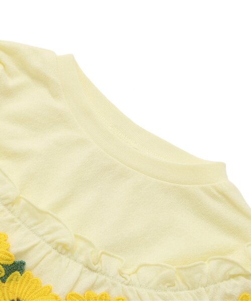 apres les cours(アプレレクール)の「【WEB限定】ひまわりレースオフショルTシャツ(Tシャツ/カットソー・キッズ・ネイビー/イエロー・80/90/100/110/120/130/140)」の8枚目の写真
