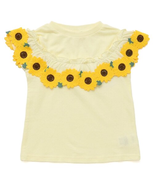 apres les cours(アプレレクール)の「【WEB限定】ひまわりレースオフショルTシャツ(Tシャツ/カットソー・キッズ・ネイビー/イエロー・80/90/100/110/120/130/140)」の13枚目の写真