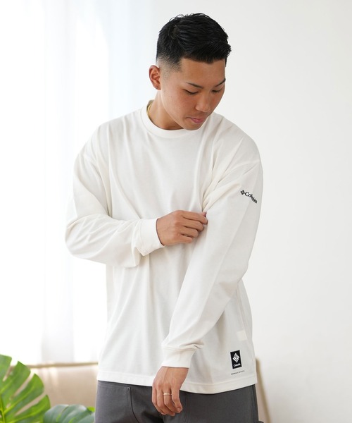 セール】columbia/コロンビア ロンTee/無地Tee ワンポイント ルーズ