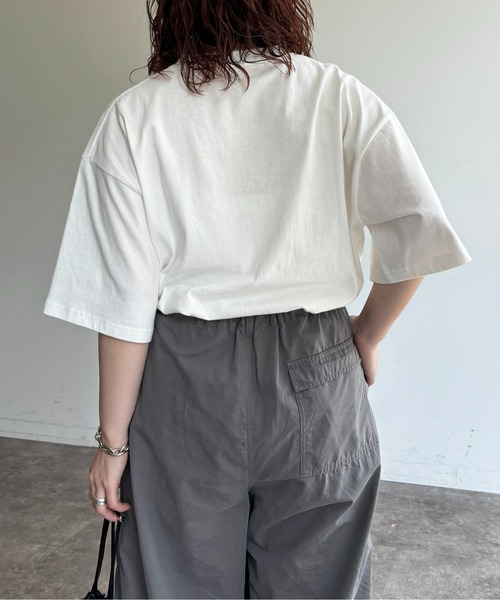 CPCM（シーピーシーエム）の「レタリングサガラ刺繍T（Tシャツ/カットソー・レディース・ブラック/ホワイト/ネイビー/グレー/グリーン/ホワイト系その他・MEDIUM/LARGE）」の22枚目の写真