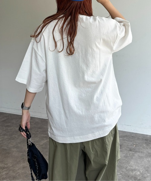 CPCM（シーピーシーエム）の「レタリングサガラ刺繍T（Tシャツ/カットソー・レディース・ブラック/ホワイト/ネイビー/グレー/グリーン/ホワイト系その他・MEDIUM/LARGE）」の15枚目の写真