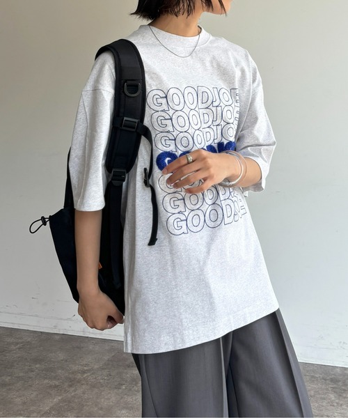 CPCM（シーピーシーエム）の「レタリングサガラ刺繍T（Tシャツ/カットソー・レディース・ブラック/ホワイト/ネイビー/グレー/グリーン/ホワイト系その他・MEDIUM/LARGE）」の11枚目の写真