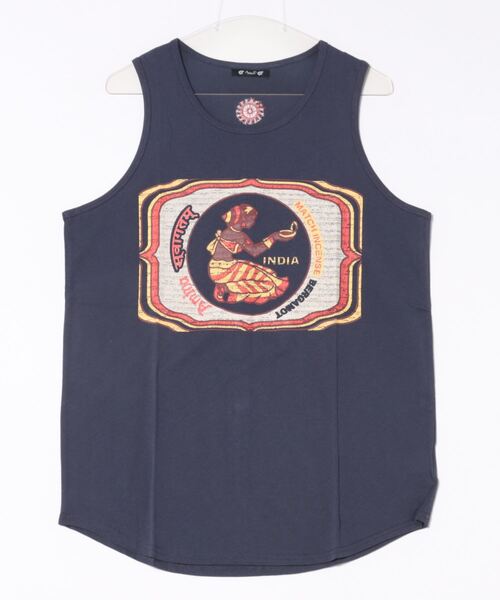 チャイハネ（チャイハネ）の「【チャイハネ】マッチ香プリントMEN'Sタンクトップ（タンクトップ・メンズ・ブラック/カーキ/オフホワイト/ブラウン/グリーン/レッド/ネイビー/オレンジ/ライトベージュ/ブルー系その他/ホワイト/レッド系その他・FREE）」の8枚目の写真