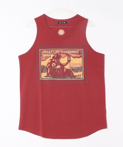 チャイハネ（チャイハネ）の「【チャイハネ】マッチ香プリントMEN'Sタンクトップ（タンクトップ・メンズ・ブラック/カーキ/オフホワイト/ブラウン/グリーン/レッド/ネイビー/オレンジ/ライトベージュ/ブルー系その他/ホワイト/レッド系その他・FREE）」の11枚目の写真