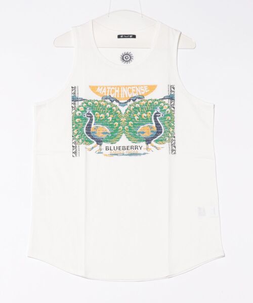 チャイハネ（チャイハネ）の「【チャイハネ】マッチ香プリントMEN'Sタンクトップ（タンクトップ・メンズ・ブラック/カーキ/オフホワイト/ブラウン/グリーン/レッド/ネイビー/オレンジ/ライトベージュ/ブルー系その他/ホワイト/レッド系その他・FREE）」の2枚目の写真