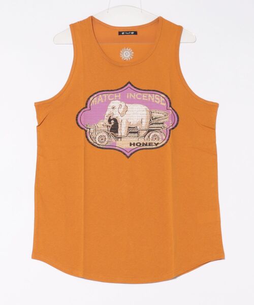 チャイハネ（チャイハネ）の「【チャイハネ】マッチ香プリントMEN'Sタンクトップ（タンクトップ・メンズ・ブラック/カーキ/オフホワイト/ブラウン/グリーン/レッド/ネイビー/オレンジ/ライトベージュ/ブルー系その他/ホワイト/レッド系その他・FREE）」の12枚目の写真