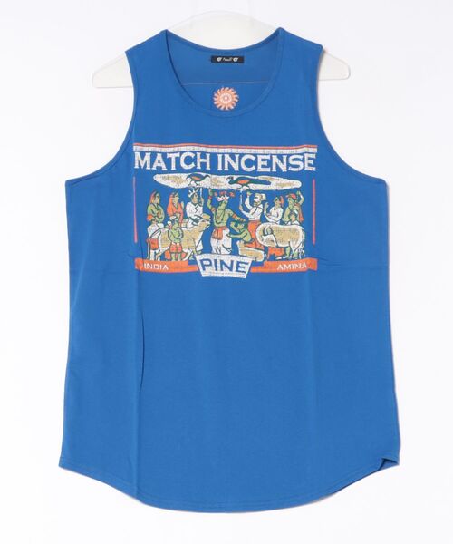チャイハネ(チャイハネ)の「【チャイハネ】マッチ香プリントMEN'Sタンクトップ(タンクトップ・メンズ・ブラック/カーキ/オフホワイト/ブラウン/グリーン/レッド/ネイビー/オレンジ/ライトベージュ/ブルー系その他/ホワイト/レッド系その他/グレー/マスタード/ブルー・FREE)」の10枚目の写真