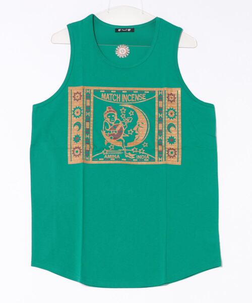 チャイハネ（チャイハネ）の「【チャイハネ】マッチ香プリントMEN'Sタンクトップ（タンクトップ・メンズ・ブラック/カーキ/オフホワイト/ブラウン/グリーン/レッド/ネイビー/オレンジ/ライトベージュ/ブルー系その他/ホワイト/レッド系その他・FREE）」の7枚目の写真