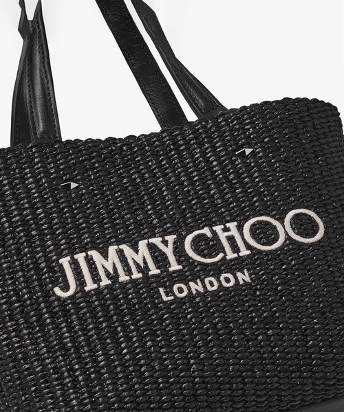 まさJIMMY CHOO 新品　ミニマーリ-M トートバック　ショルダー JIMMY CHOO ジミーチュウ トートバッグ(2WAY仕様) ブラック MINI