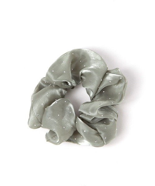 LAKOLE(ラコレ)の「ラインストーンシュシュ / 135397(シュシュ・レディース・グリーン/ピンク/オフホワイト・FREE)」の2枚目の写真