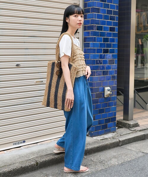 セール】カットメッシュ 2wayフリル キャミビスチェ