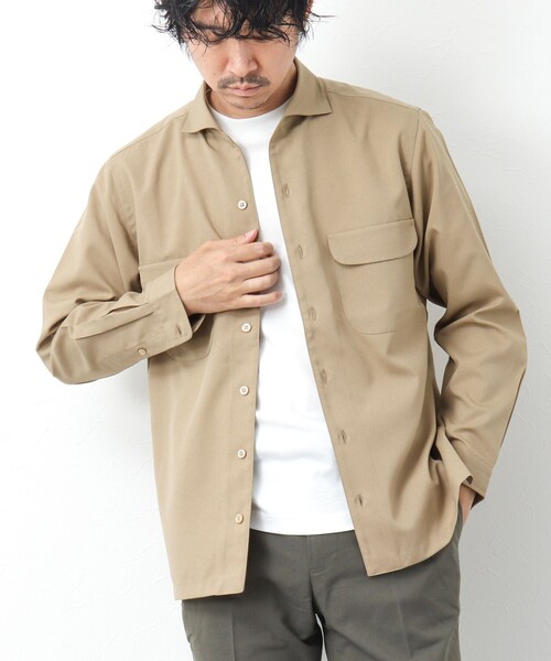 NOLLEY’S（ノーリーズ）の「吸水速乾ワンピースカラーフラップポケットシャツ（シャツ/ブラウス・メンズ・チャコールグレー/ベージュ/ダークネイビー・S/L/M）」の16枚目の写真