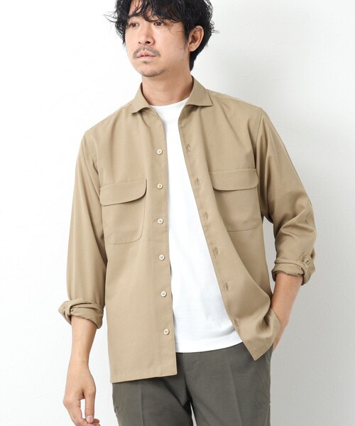 NOLLEY’S（ノーリーズ）の「吸水速乾ワンピースカラーフラップポケットシャツ（シャツ/ブラウス・メンズ・チャコールグレー/ベージュ/ダークネイビー・S/L/M）」の17枚目の写真