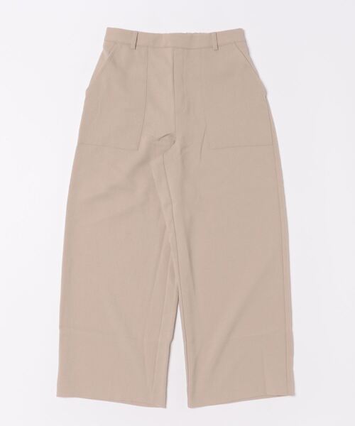 BELLUNA PLUS(ベルーナ)の「ウール調カルゼワイドパンツ(その他パンツ・レディース・ブラック/ライトベージュ/杢グレー・SMALL/MEDIUM/LARGE/X-LARGE)」の1枚目の写真