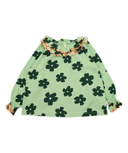 HOGAN RANCH WEAR（ホーガンランチウエア）の「ワッフルダブルカラーカットソー（Tシャツ/カットソー・キッズ・ラベンダー/ミント/ライトグレー/オフホワイト・80/90/100/110/120/130/140/150）」の3枚目の写真