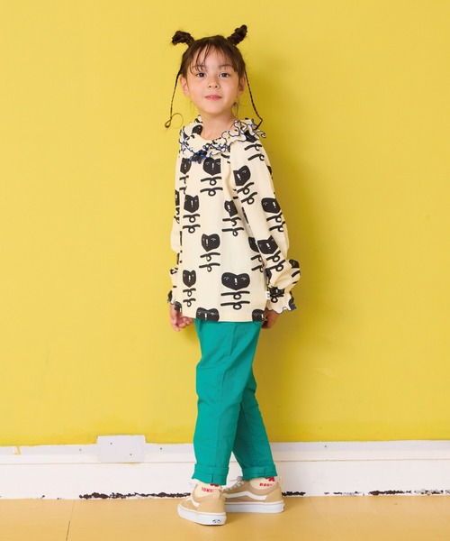 HOGAN RANCH WEAR（ホーガンランチウエア）の「ワッフルダブルカラーカットソー（Tシャツ/カットソー・キッズ・ラベンダー/ミント/ライトグレー/オフホワイト・80/90/100/110/120/130/140/150）」の14枚目の写真