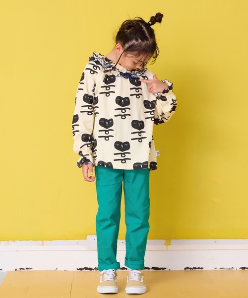 HOGAN RANCH WEAR（ホーガンランチウエア）の「ワッフルダブルカラーカットソー（Tシャツ/カットソー・キッズ・ラベンダー/ミント/ライトグレー/オフホワイト・80/90/100/110/120/130/140/150）」の16枚目の写真