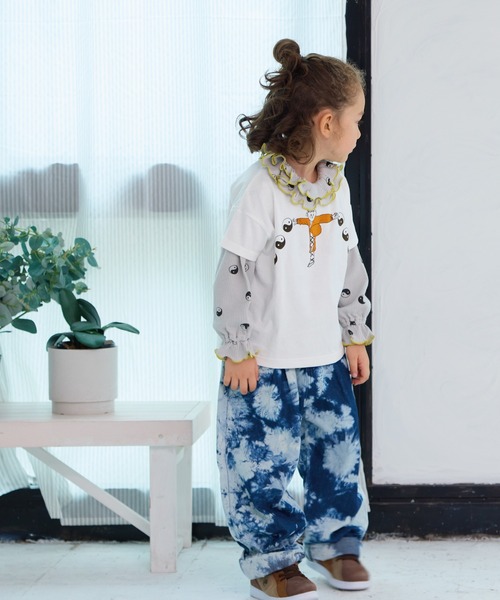 HOGAN RANCH WEAR（ホーガンランチウエア）の「ワッフルダブルカラーカットソー（Tシャツ/カットソー・キッズ・ラベンダー/ミント/ライトグレー/オフホワイト・80/90/100/110/120/130/140/150）」の21枚目の写真