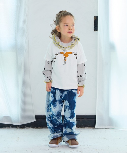 HOGAN RANCH WEAR（ホーガンランチウエア）の「ワッフルダブルカラーカットソー（Tシャツ/カットソー・キッズ・ラベンダー/ミント/ライトグレー/オフホワイト・80/90/100/110/120/130/140/150）」の22枚目の写真