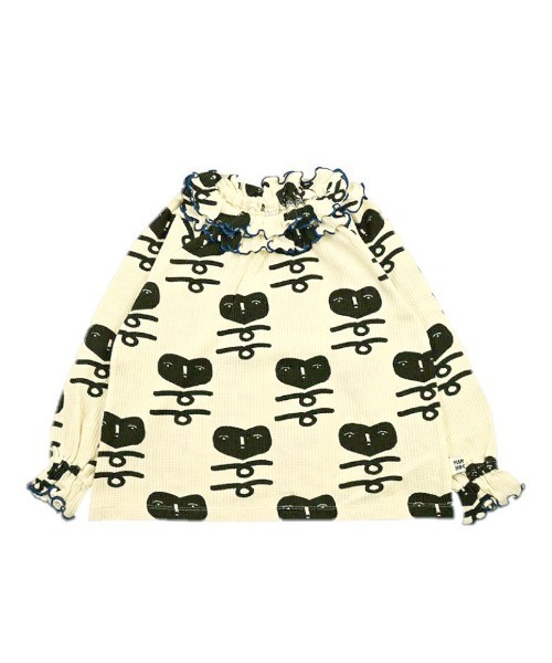 HOGAN RANCH WEAR（ホーガンランチウエア）の「ワッフルダブルカラーカットソー（Tシャツ/カットソー・キッズ・ラベンダー/ミント/ライトグレー/オフホワイト・80/90/100/110/120/130/140/150）」の5枚目の写真