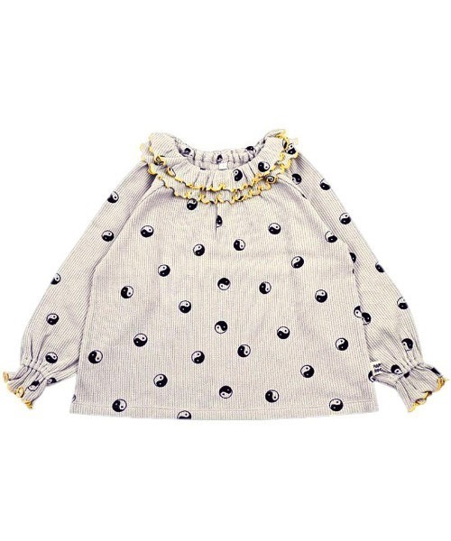 HOGAN RANCH WEAR（ホーガンランチウエア）の「ワッフルダブルカラーカットソー（Tシャツ/カットソー・キッズ・ラベンダー/ミント/ライトグレー/オフホワイト・80/90/100/110/120/130/140/150）」の8枚目の写真