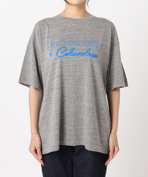 ジャーナルスタンダードレサージュDUBプリント グレーTシャツ