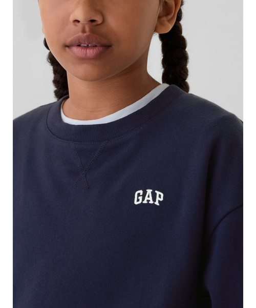 GAP(ギャップ)の「Gapミニロゴ スウェット・トレーナー (キッズ)(スウェット・キッズ・ネイビー/ライトグレー・150cm/120cm/160cm/130cm/140cm)」の9枚目の写真