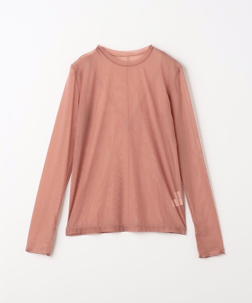 green label relaxing(グリーンレーベルリラクシング)の「ハイメッシュ チュール ロングスリーブ プルオーバー(Tシャツ/カットソー・レディース・ブラック/オリーブ/ホワイト/ベージュ/ダークグレー・FREE)」の21枚目の写真