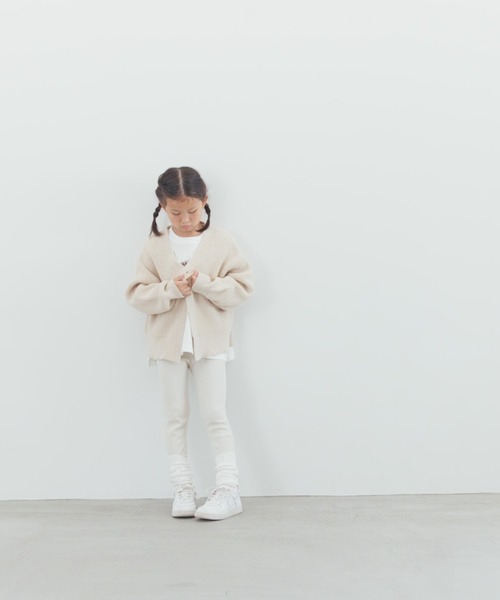 LOWRYS FARM(ローリーズファーム)の「アゼベーシックカーディガン 145394(カーディガン/ボレロ・キッズ・アイボリー/チャコールグレー・110cm/120cm/130cm/140cm/150cm)」の13枚目の写真