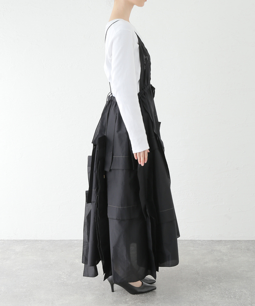 leur logette(ルルロジェッタ)の「【leur logette/ルールロジェット】 airy taffeta camisole dress 06659(ワンピース・レディース・ブラック・1)」の5枚目の写真