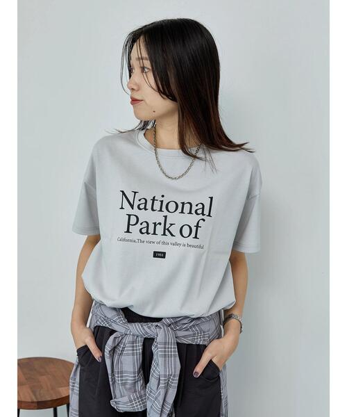 Samansa Mos2 blue（サマンサモスモスブルー）の「【抗菌防臭】ロゴTシャツ（Tシャツ/カットソー・レディース・ブラック/オフホワイト/チャコールグレー/グリーン/シルバーグレー・F）」の20枚目の写真
