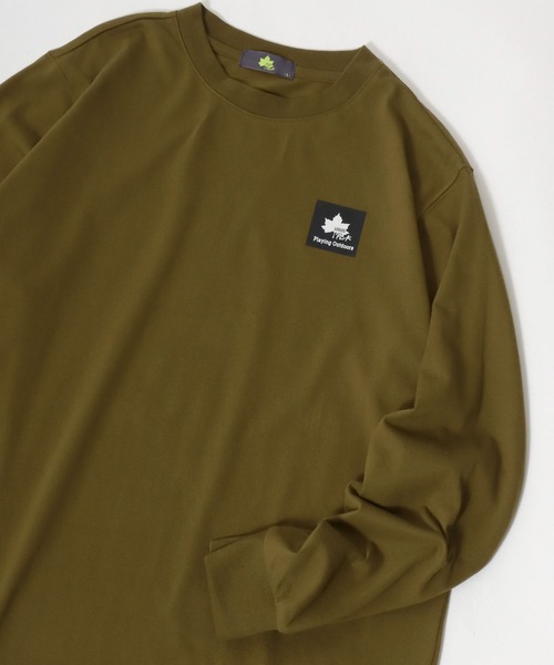 LOGOS(ロゴス)の「LOGOS/ロゴス ボックスロゴプリント ロンT 長袖 レディース メンズ(Tシャツ/カットソー・メンズ・ベージュ/レンガ/オフホワイト/ダークグリーン/ブルーグリーン/カーキ/ブラック/ネイビー・M/L/LL)」の5枚目の写真