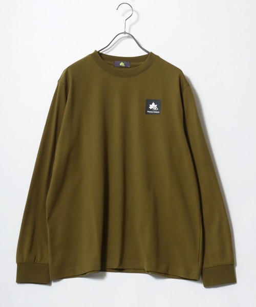 LOGOS(ロゴス)の「LOGOS/ロゴス ボックスロゴプリント ロンT 長袖 レディース メンズ(Tシャツ/カットソー・メンズ・ベージュ/レンガ/オフホワイト/ダークグリーン/ブルーグリーン/カーキ/ブラック/ネイビー・M/L/LL)」の12枚目の写真